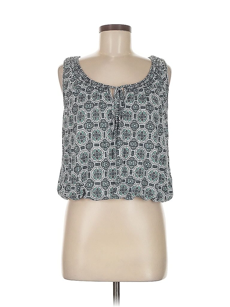 Pre-owned Max Studio Tank Top Blue Strapless Neckline Tops