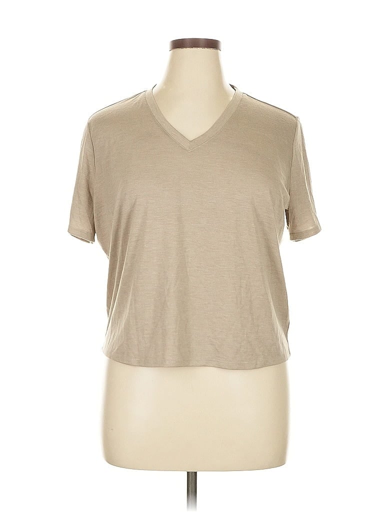 Pre-owned Assorted Brands Short Sleeve T-shirt In Brown