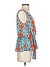 MYNE 100% Silk Blue Red Sleeveless Silk Top Size P (petite) - photo 4