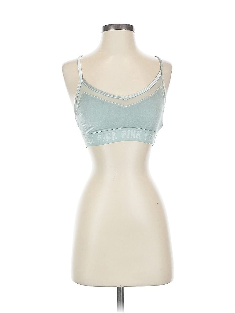 Pre-owned Victoria's Secret Pink Tank Top Blue Strapless Neckline Tops