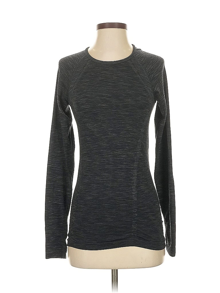 Pre-owned Athleta Long Sleeve T-shirt In Gray