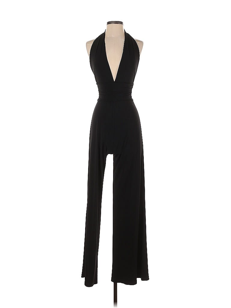 Cache Solid Black Jumpsuit Size 2
