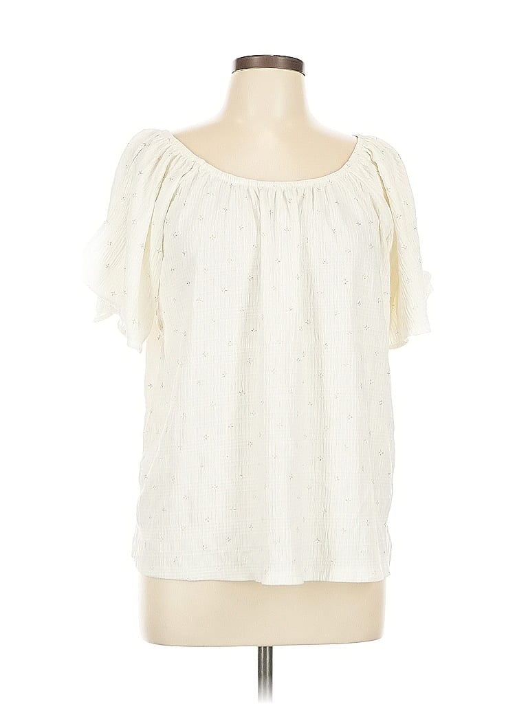 Click to view more detailed imagery on our partner's website Pre-owned Vince Camuto Short Sleeve Blouse In White