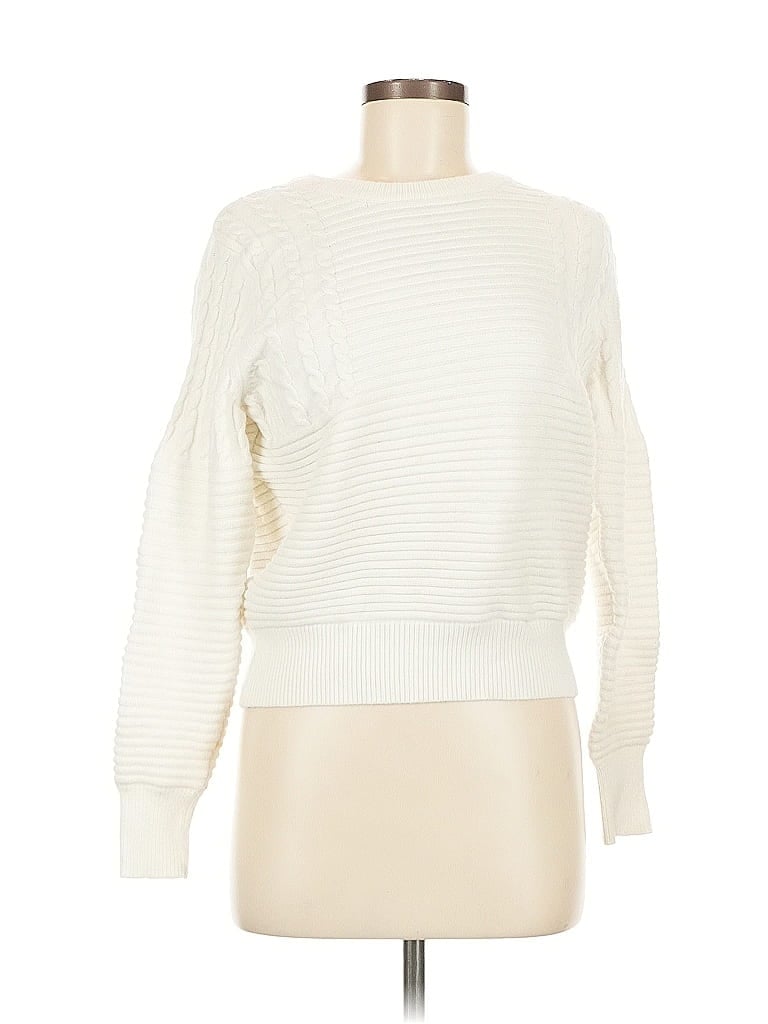 Pre-owned Unbranded Pullover Sweater In White