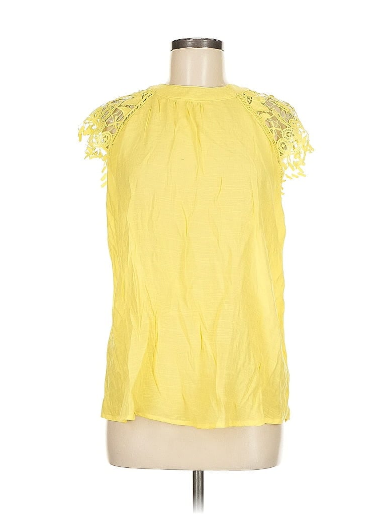 Pre-owned Forgotten Grace Sleeveless Blouse In Yellow