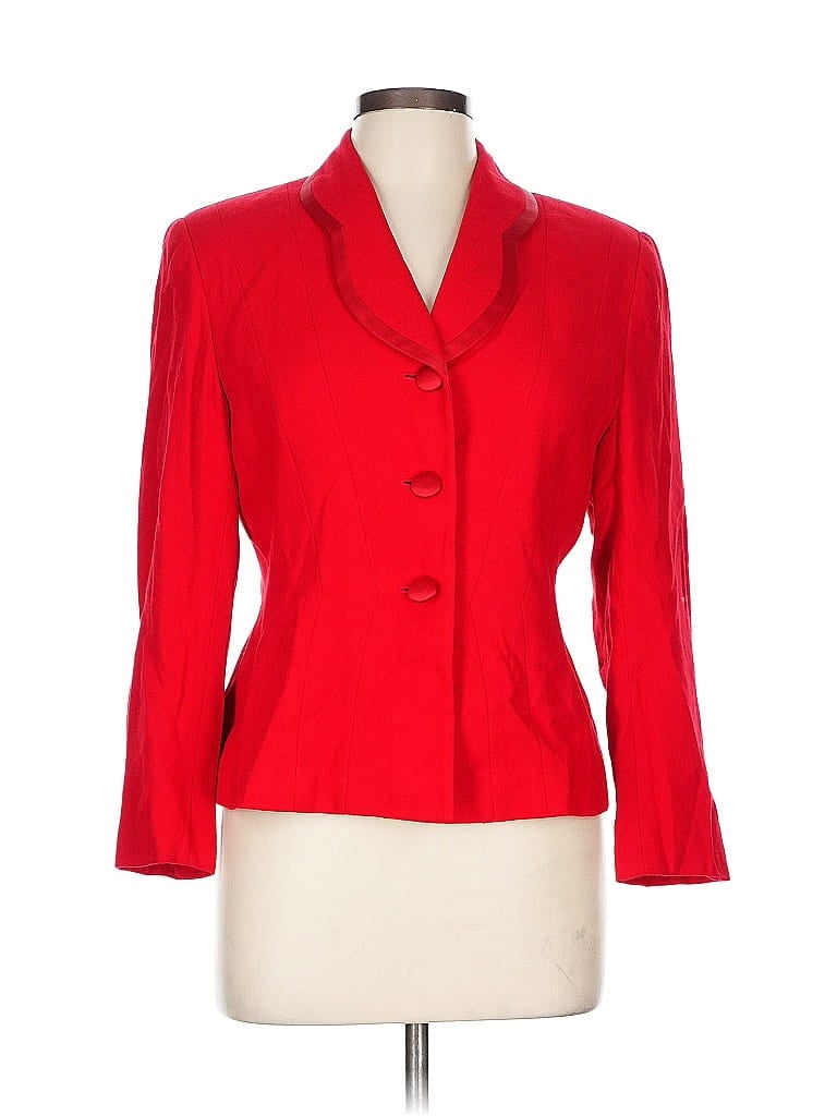 Click to view more detailed imagery on our partner's website Pre-owned Kasper A.s.l. Blazer Jacket In Red