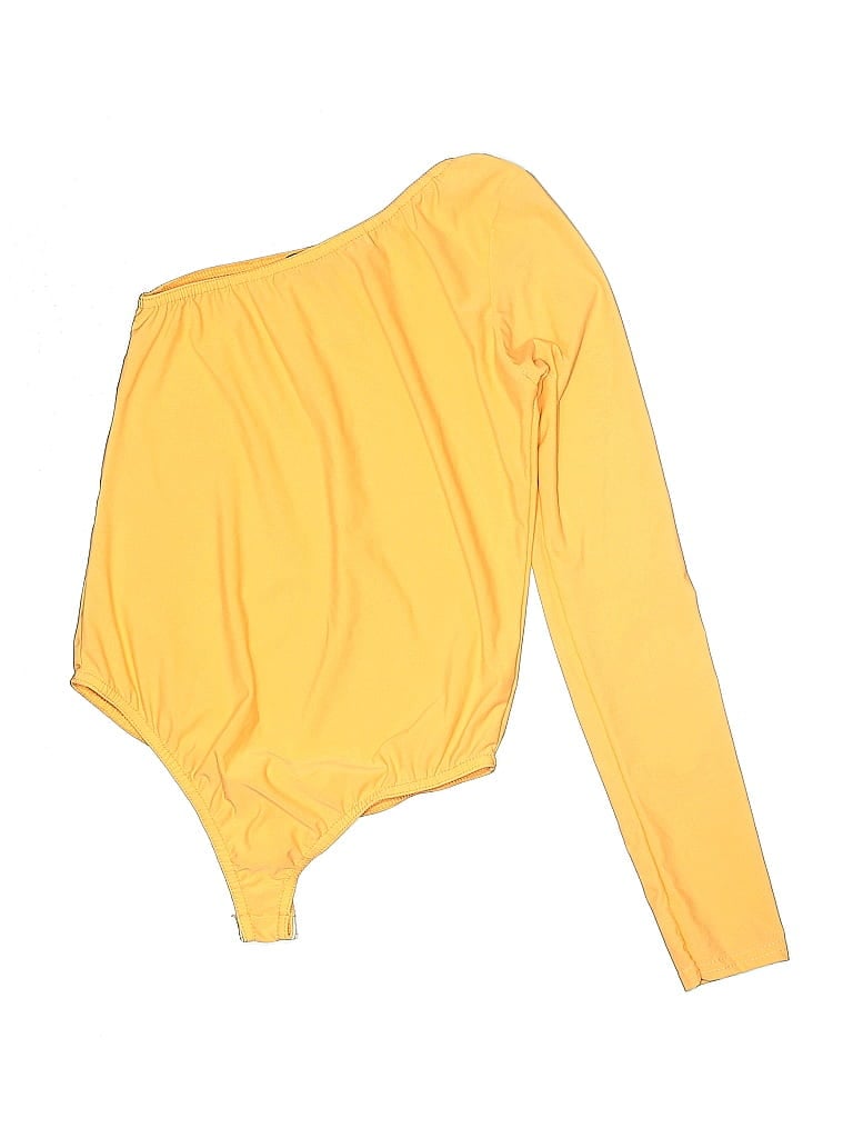 Pre-owned Prettylittlething Bodysuit In Yellow