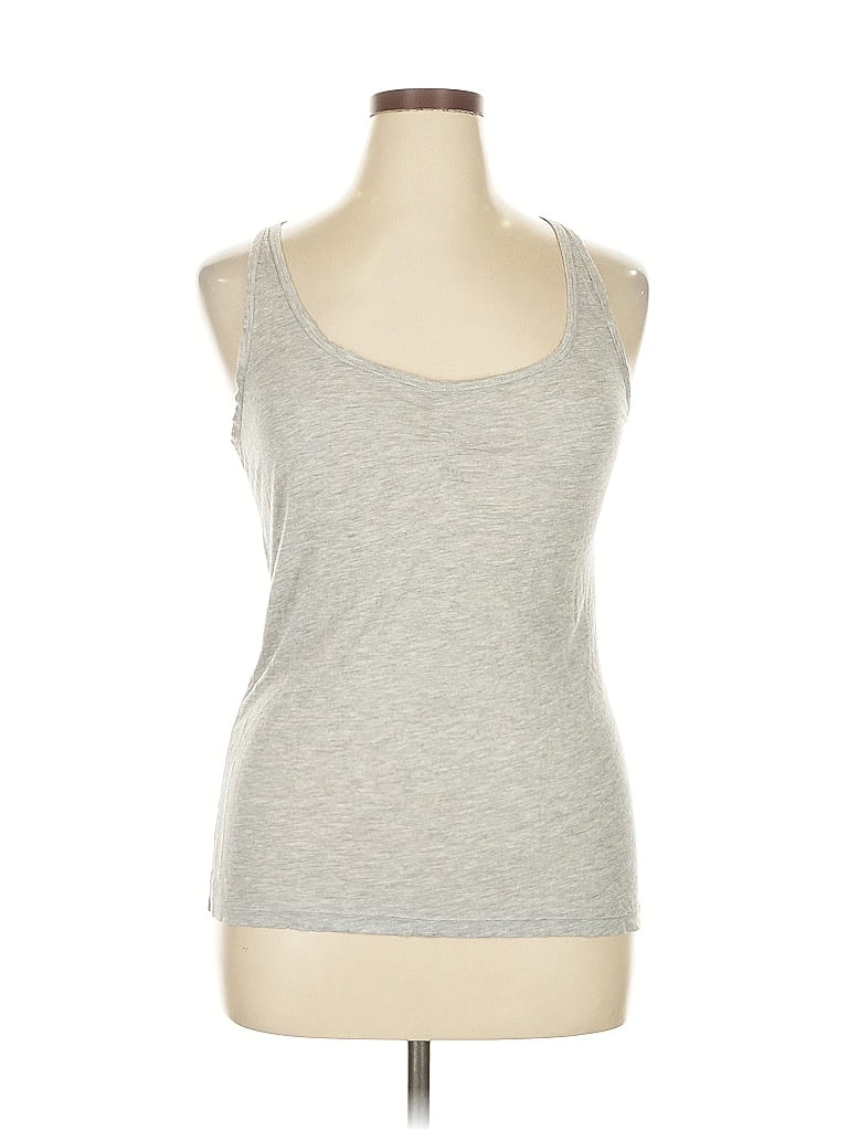PURE AND GOOD Pre-owned Tank Top Silver Halter Neckline Tops