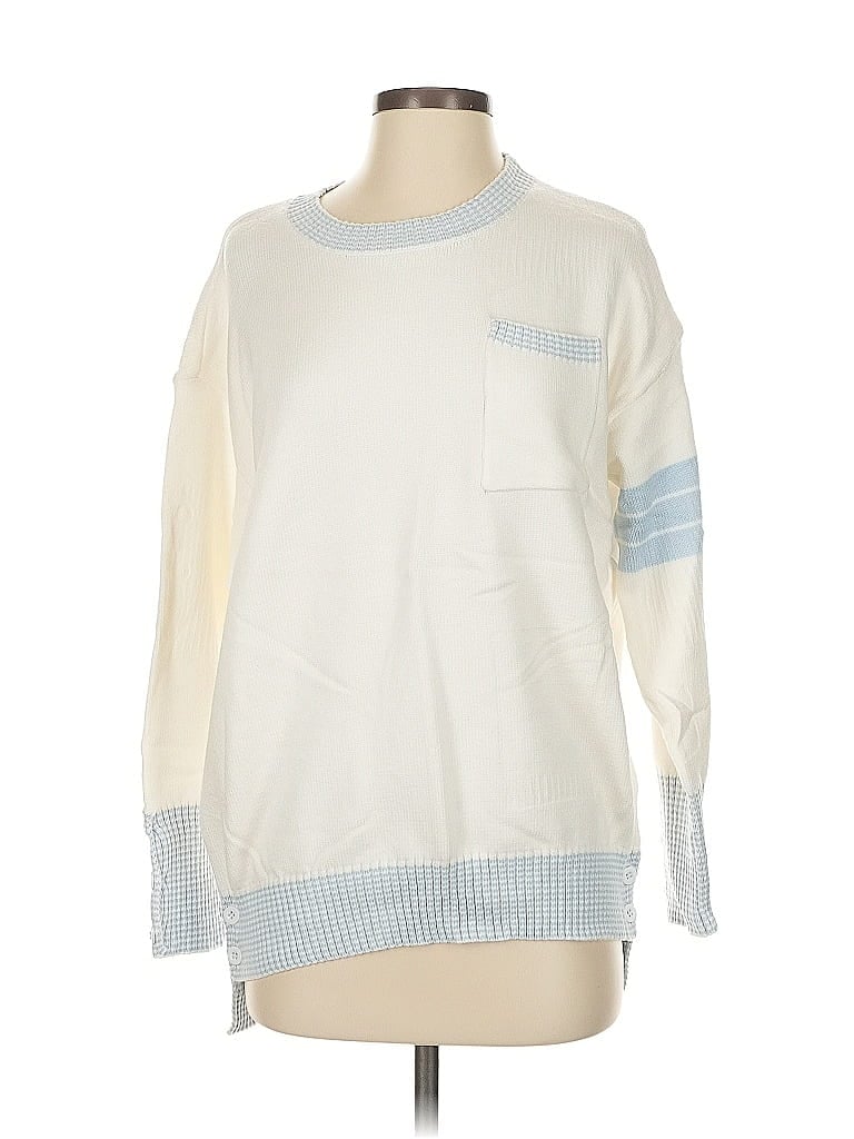 Pre-owned Assorted Brands Pullover Sweater In White