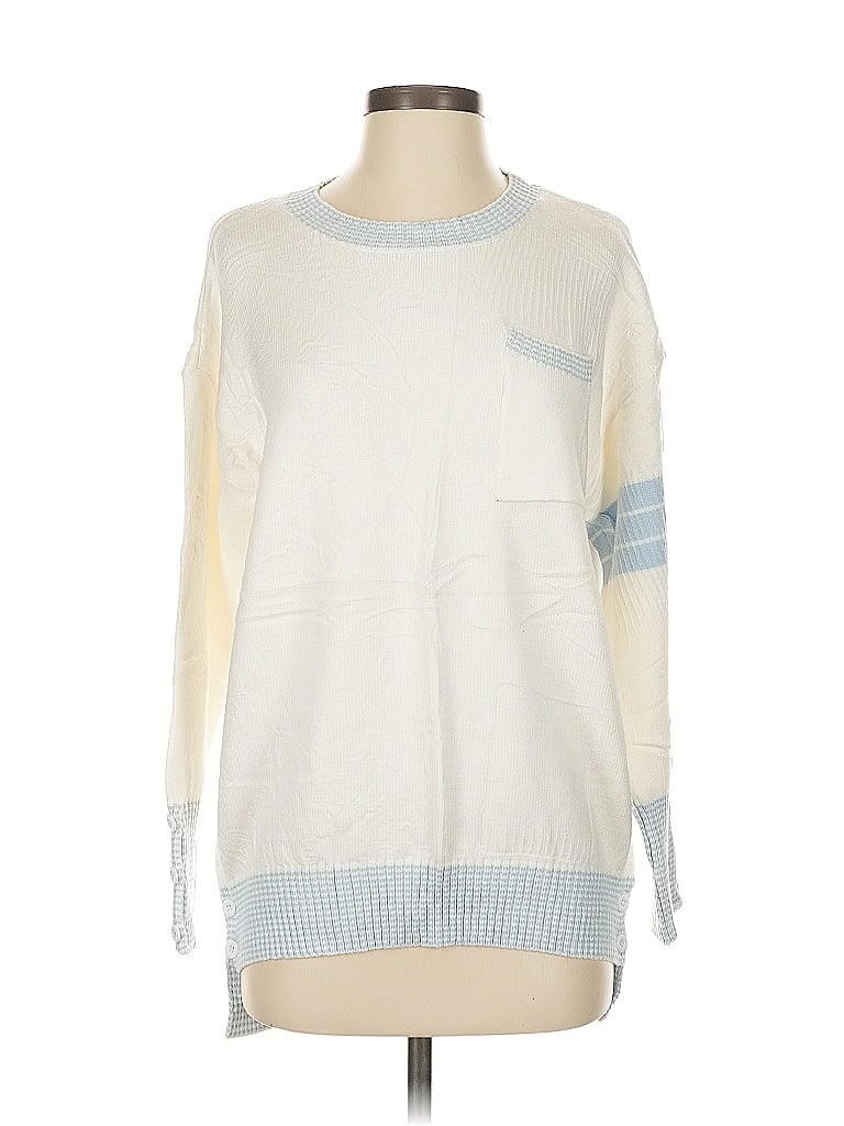Pre-owned Assorted Brands Pullover Sweater In White