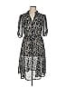 Maurices 100% Polyester Print Silver Casual Dress Size 15 - 16 - photo 1