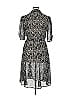 Maurices 100% Polyester Print Silver Casual Dress Size 15 - 16 - photo 2