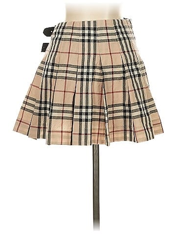 Burberry Wool Pleated Buckle Skirt (view 2)