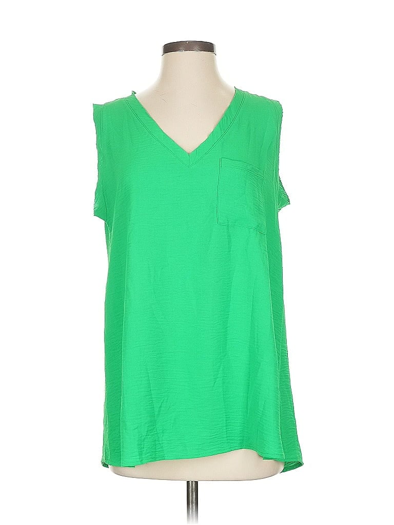 Click to view more detailed imagery on our partner's website Pre-owned Jodifl Sleeveless Blouse In Green