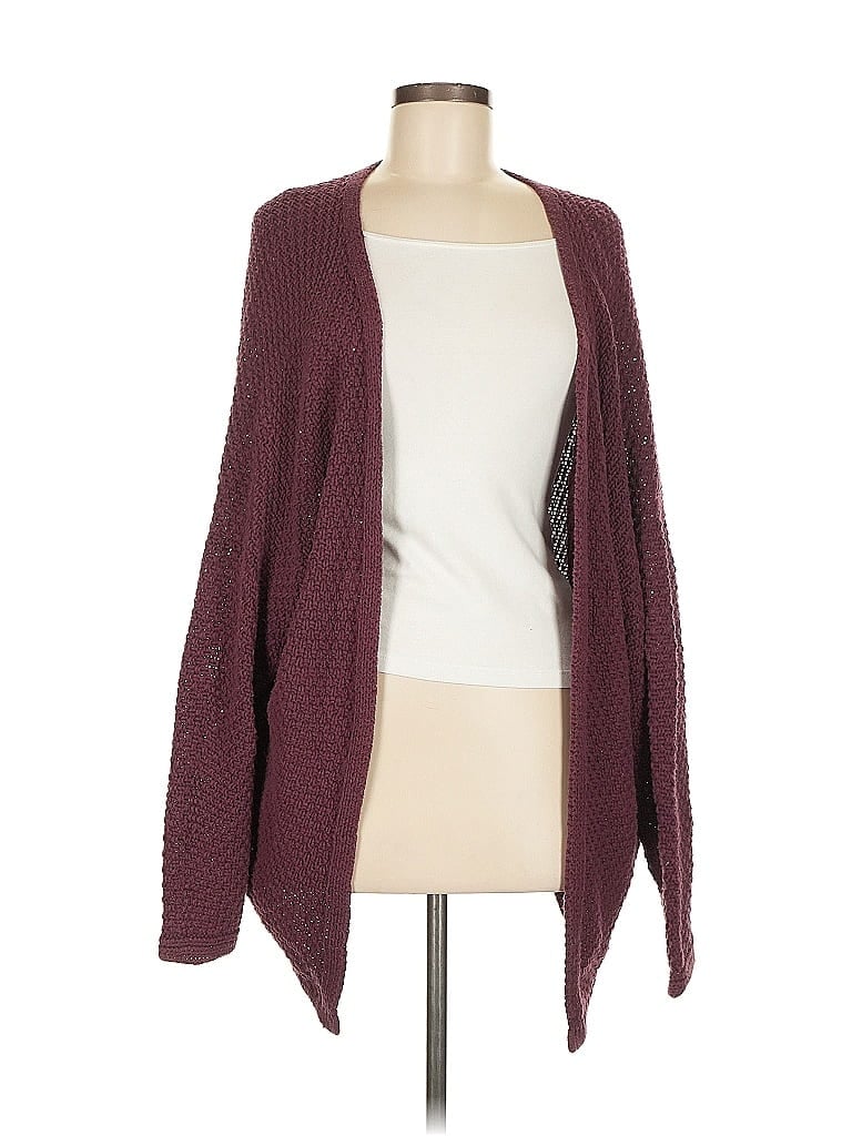 Pre-owned Brandy Melville Cardigan Sweater In Burgundy