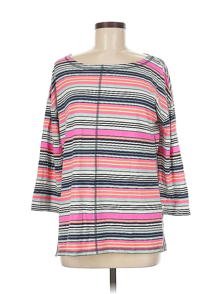 Pre-owned T By Talbots 3/4 Sleeve T-shirt In Pink