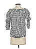 CeCe 100% Cotton Gray 3/4 Sleeve Blouse Size XS - photo 2