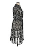 Maurices 100% Polyester Print Silver Casual Dress Size 15 - 16 - photo 4