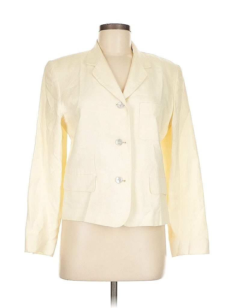 Pre-owned J. Mclaughlin Blazer Jacket In White