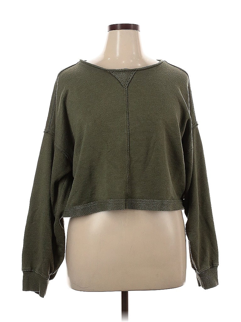 Pre-owned Aerie Sweatshirt In Green