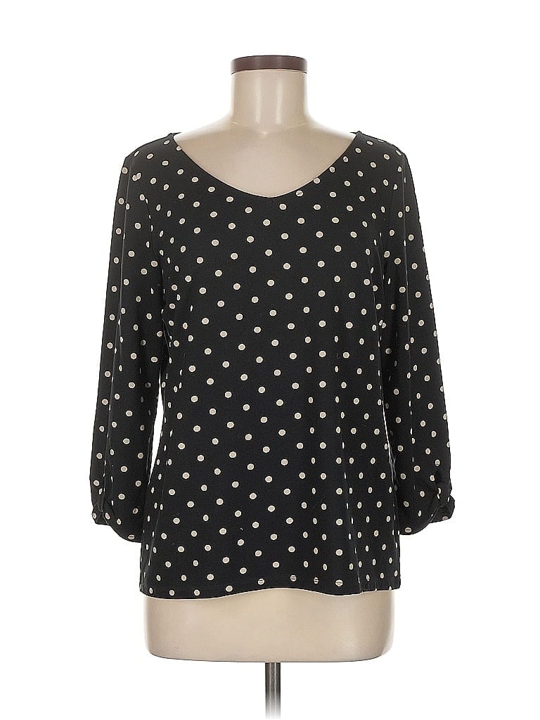 Pre-owned Talbots 3/4 Sleeve Blouse In Black
