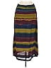 Liz Claiborne 100% Silk Stripes Burgundy Silk Skirt Size 8