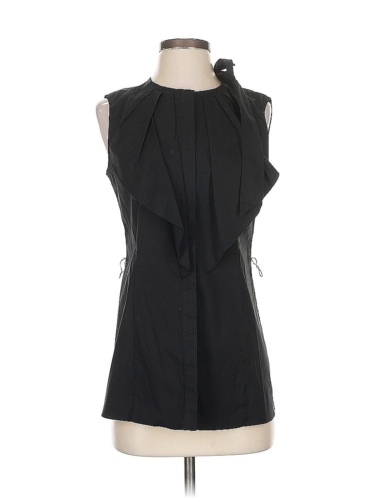Pre-owned Lafayette 148 Sleeveless Blouse In Black