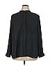 14th & Union 100% Polyester Black Long Sleeve Blouse Size 1X - photo 1