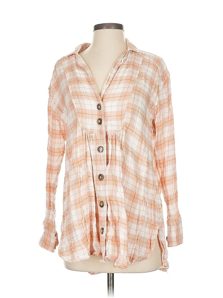Click to view more detailed imagery on our partner's website Pre-owned Free People Long Sleeve Button Down Shirt In Orange