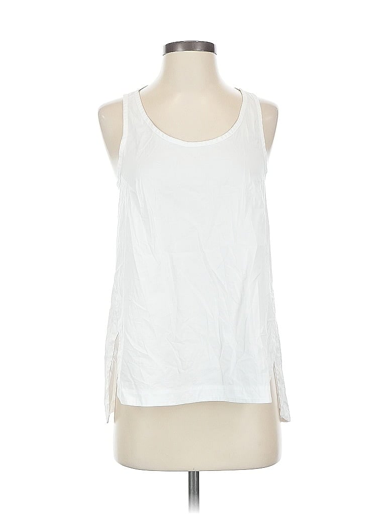 Pre-owned Athleta Sleeveless Blouse In White