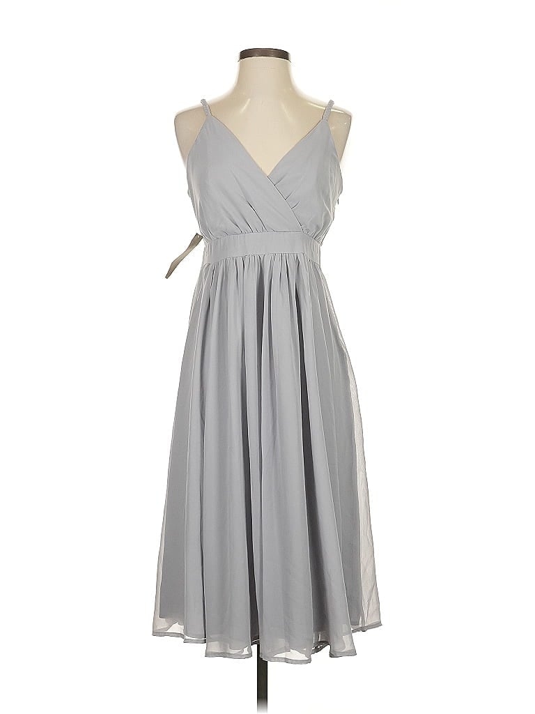 Eva Mendes by New York & Company Gray Casual Dress Size 4 - photo 1
