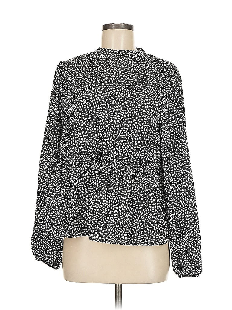 Pre-owned Sanctuary Long Sleeve Blouse In Black