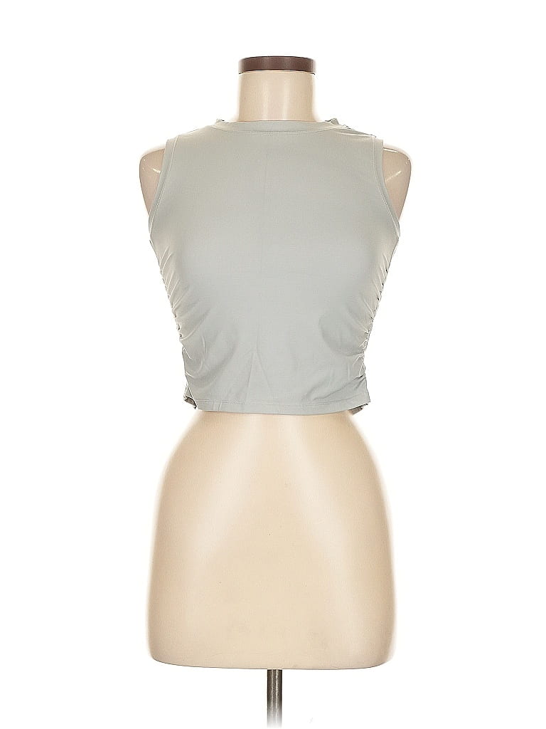 Pre-owned Unbranded Tank Top Gray Halter Neckline Tops