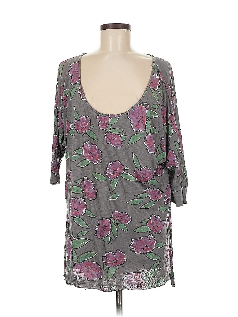 Pre-owned Fresh Produce 3/4 Sleeve Blouse In Gray