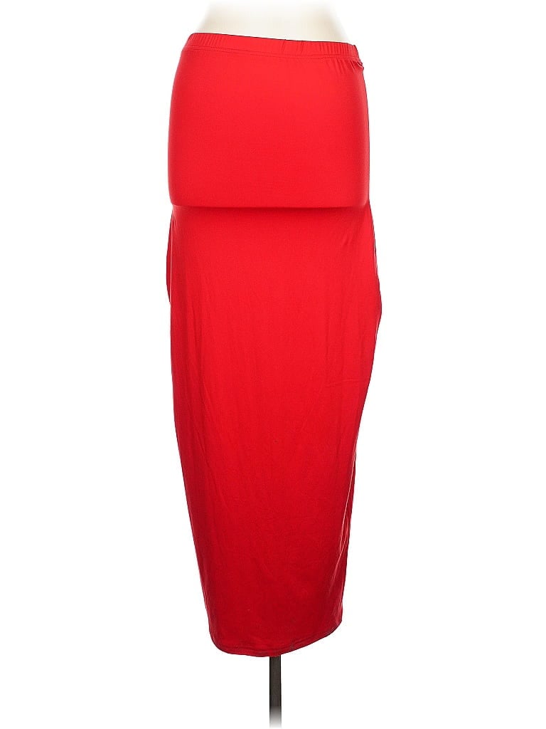 Pre-owned Unbranded Formal Skirt In Orange