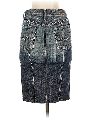 7 For All Mankind Denim Skirt (view 2)