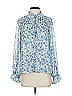 Dress Forum 100% Polyester Blue Long Sleeve Blouse Size S - photo 1
