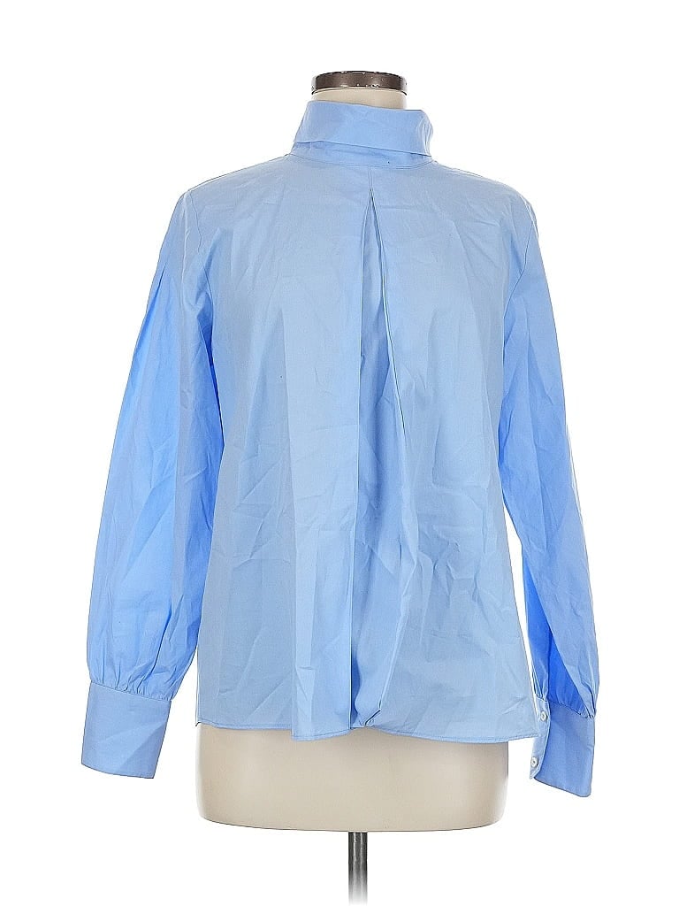 Pre-owned Officine Generale Long Sleeve Blouse In Blue