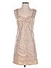 Sigrid Olsen Metallic Silver Gold Cocktail Dress Size 6 - photo 1