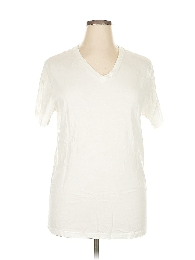 Pre-owned Unbranded Short Sleeve T-shirt In White