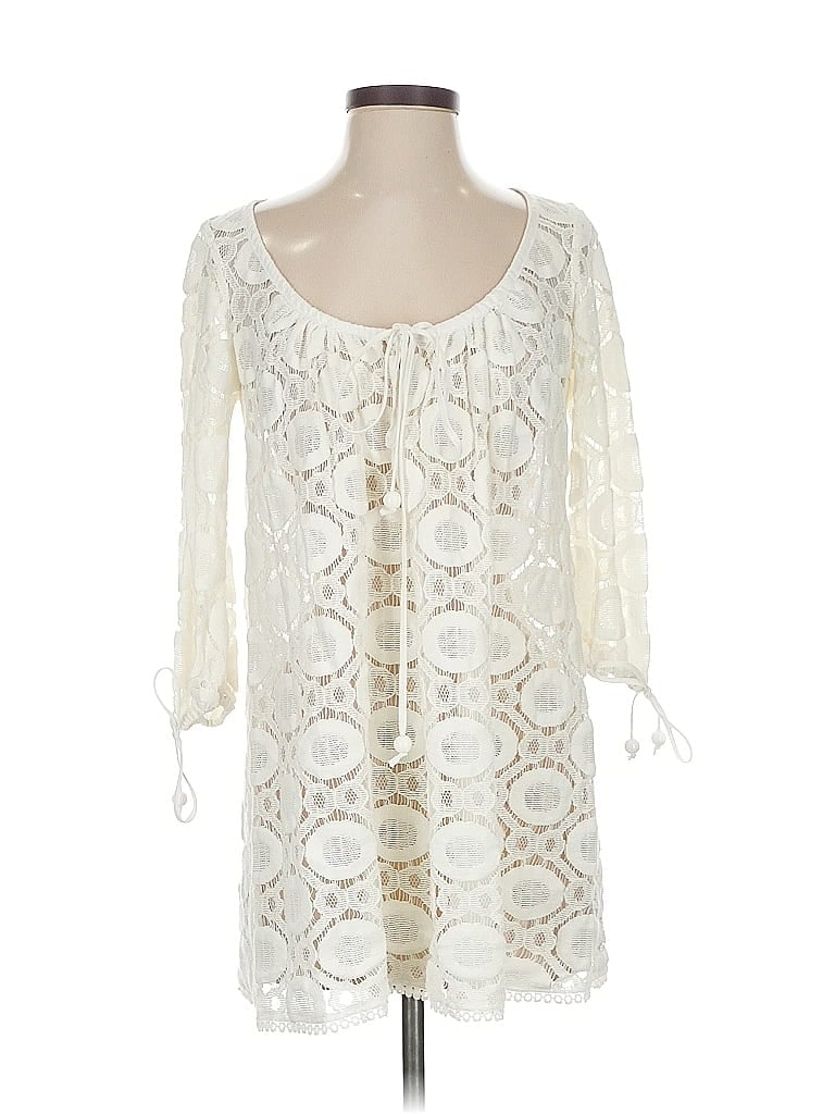 Pre-owned Milly Cabana Casual Dress In White
