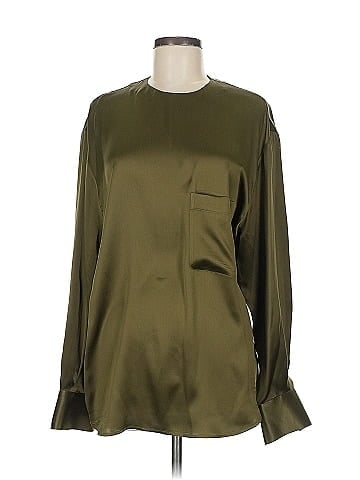 Equipment Long Sleeve Silk Top (view 1)