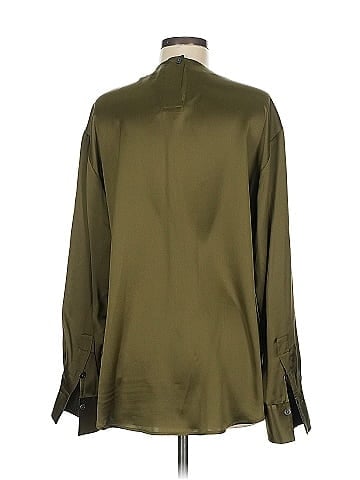 Equipment Long Sleeve Silk Top (view 2)