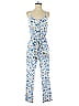 Faherty 100% Rayon Paisley Blue Jumpsuit Size S