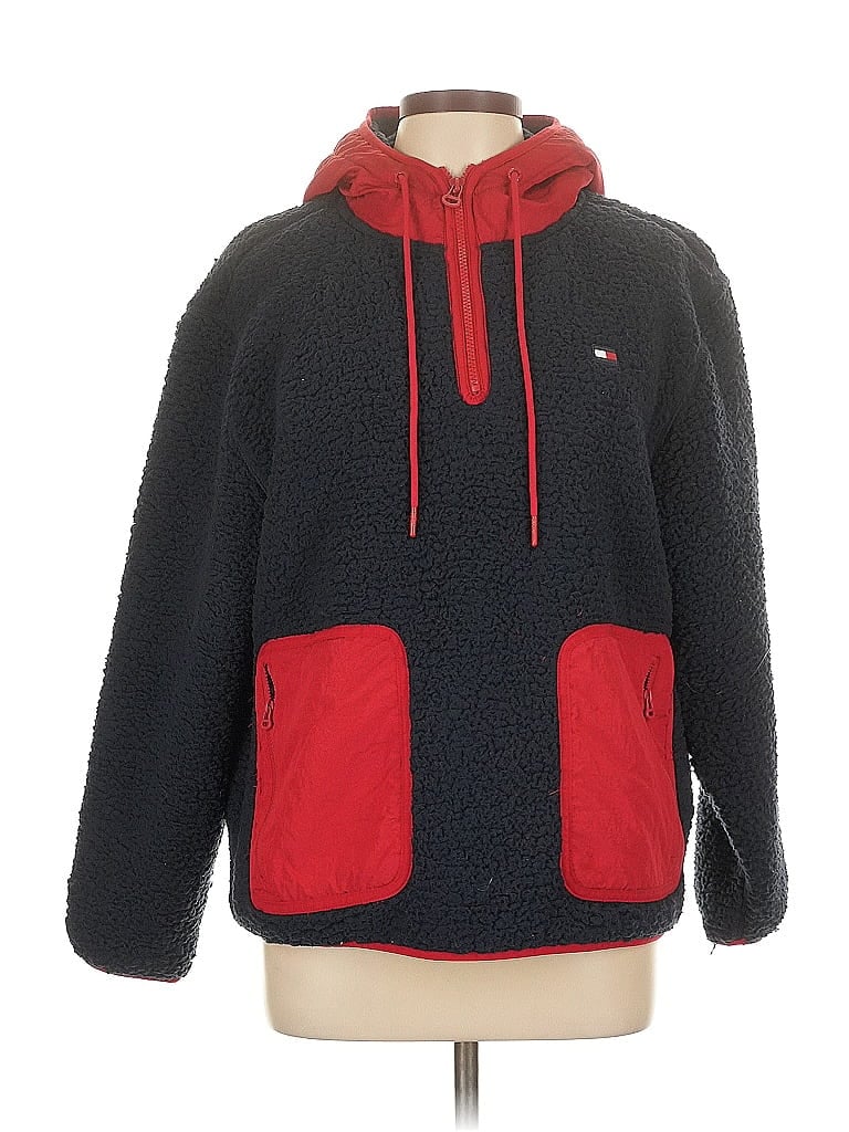 Pre-owned Tommy Hilfiger Pullover Hoodie In Blue
