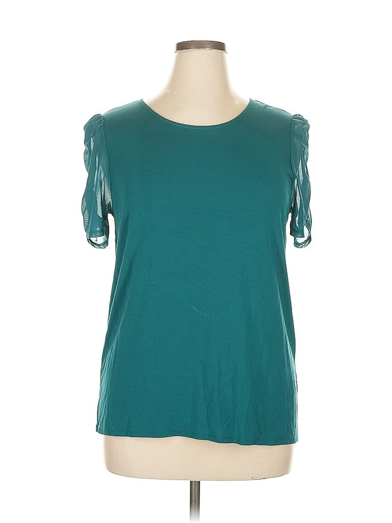 Pre-owned Investments Short Sleeve T-shirt In Blue