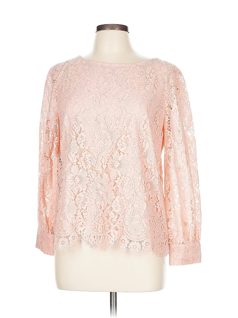 Click to view more detailed imagery on our partner's website Pre-owned Rsvp By Talbots 3/4 Sleeve Blouse In Pink