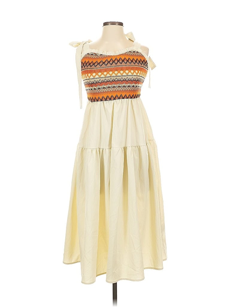 Pre-owned Shein Casual Dress In Yellow