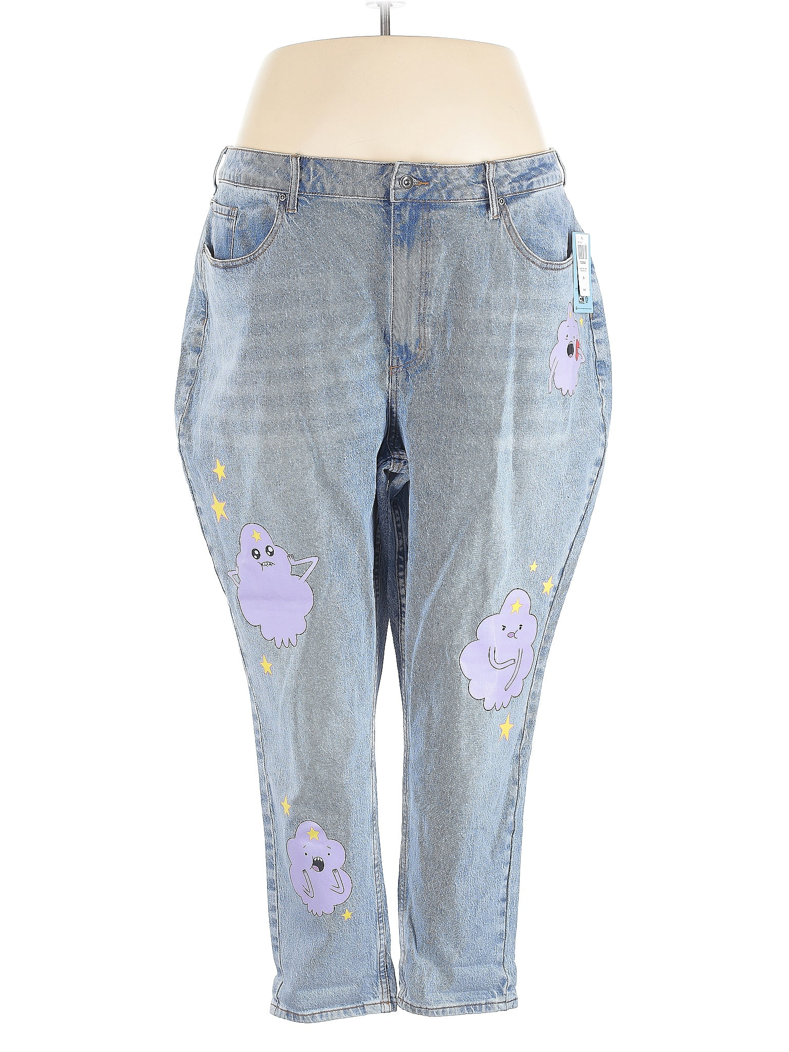 Adventure Time Graphic Blue Jeans Size 26