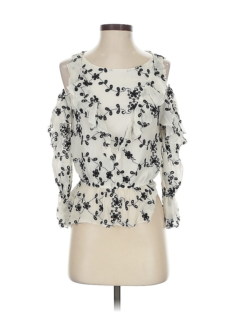 Pre-owned Joie Tank Top Ivory Cold Shoulder Neckline Tops In White